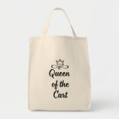 Koningin van de Winkelwagen Moderne Kruidenier Tote Bag (Voorkant)