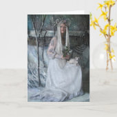 Koningin van de winter kaart (Gele Bloem)