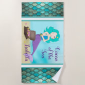 Koningin van de Zee Zeemeermin Strandlaken (Voorkant)