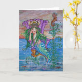 Koningin van de zeemeerminnen kaart (Gele Bloem)