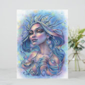koningin van de zeven Zeeen Mermaid Fantasy Art Ka (Staand voorkant)