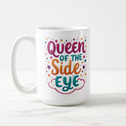 Koningin van de Zijdelingse Blik Grappige Brutaal Koffiemok