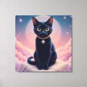 Koningin van de Zwarte Kat hemel Canvas Afdruk (Voorkant)
