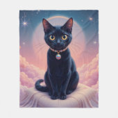 Koningin van de Zwarte Kat hemel Fleece Deken (Voorkant)