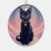 Koningin van de Zwarte Kat hemel Keramisch Ornament (Links)