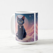 Koningin van de Zwarte Kat hemel Koffiemok (Voorkant links)