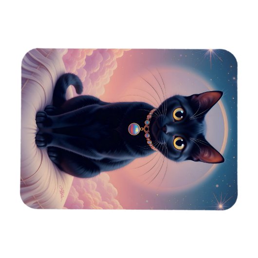 Koningin van de Zwarte Kat hemel Magneet (Horizontaal)