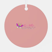 Koningin van de Zwarte Kat hemel Metalen Ornament (Achterkant)