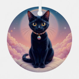 Koningin van de Zwarte Kat hemel Metalen Ornament