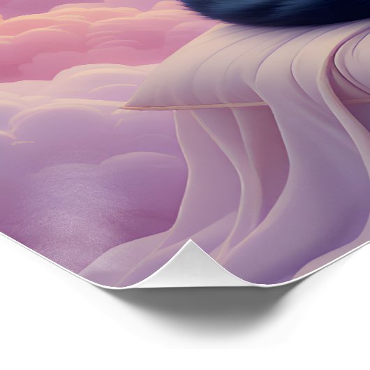 Koningin van de Zwarte Kat hemel Perfect Poster (Hoek)