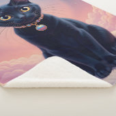 Koningin van de Zwarte Kat hemel Sherpa Deken (3/4)