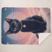 Koningin van de Zwarte Kat hemel Sherpa Deken (Voorkant (horizontaal))