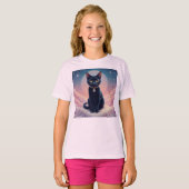 Koningin van de Zwarte Kat hemel T-shirt (Voorkant volledig)