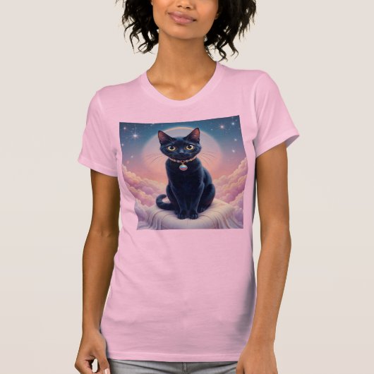 Koningin van de Zwarte Kat hemel T-shirt (Voorkant)