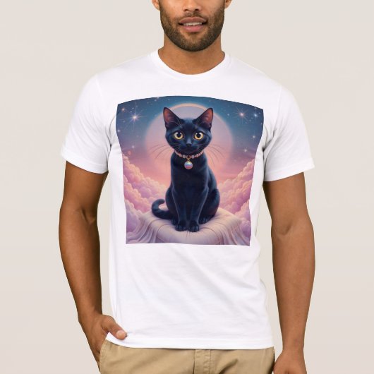 Koningin van de Zwarte Kat hemel T-shirt (Voorkant)