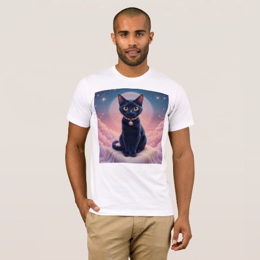 Koningin van de Zwarte Kat hemel T-shirt (Voorkant volledig)