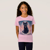 Koningin van de Zwarte Kat hemel T-shirt (Voorkant volledig)