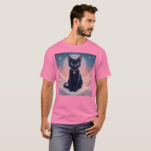 Koningin van de Zwarte Kat hemel T-shirt (Voorkant volledig)