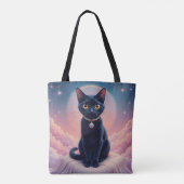 Koningin van de Zwarte Kat hemel Tote Bag (Achterkant)