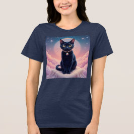 Koningin van de Zwarte Kat hemel Tri-Blend Shirt