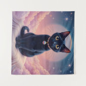 Koningin van de Zwarte Kat hemel Wandkleed (Voorkant (horizontaal))