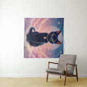 Koningin van de Zwarte Kat hemel Wandkleed (In Situ (horizontaal))