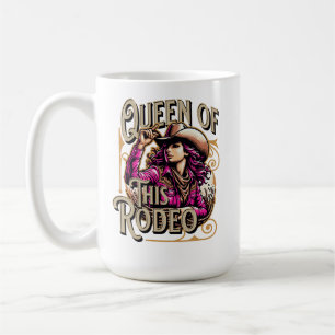 Koningin van deze Rodeo Roze, Cowgirl Gift, Meisje Koffiemok