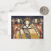 koningin van diamanten door Margaret Macdonald Mac Notitiekaartje (Voorkant / Achterkant in situ)