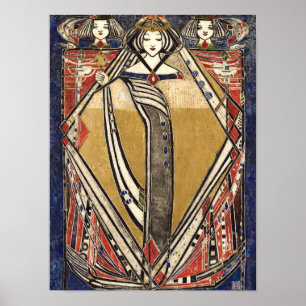 koningin van diamanten door Margaret Macdonald Mac Poster