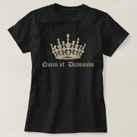 koningin van diamanten t-shirt (Design voorkant)
