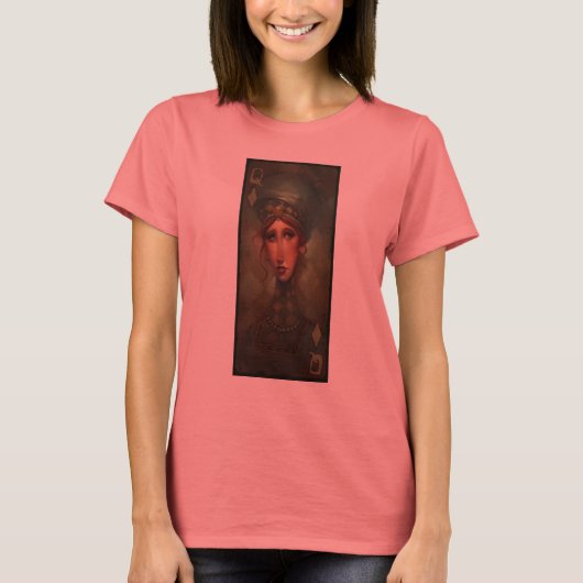 koningin van Diamonds Ringer T-shirt (Voorkant)