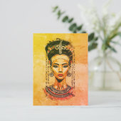 Koningin van Egypte - moderne neo-farao kunst Briefkaart (Staand voorkant)