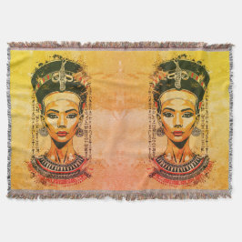 Koningin van Egypte - moderne neo-farao kunst Deken