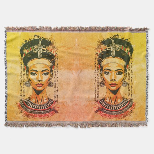 Koningin van Egypte - moderne neo-farao kunst Deken (Voorkant)