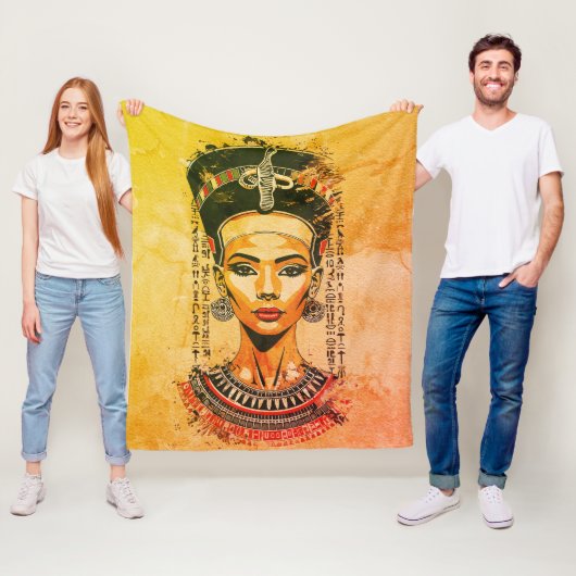 Koningin van Egypte - moderne neo-farao kunst Fleece Deken (In situ)