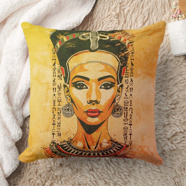 Koningin van Egypte - moderne neo-farao kunst Kussen (Deken)