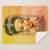 Koningin van Egypte - moderne neo-farao kunst Sherpa Deken (Voorkant (horizontaal))