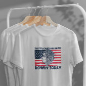 koningin van Engeland op Amerikaanse vlag T-shirt