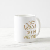 Koningin van f.*alles aanhalen! Goudglitter Koffiemok (Voorkant rechts)