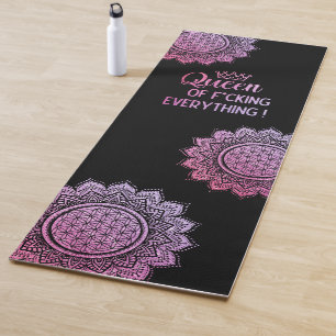 Koningin van f*roze glitter mandala yogamat