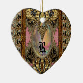 Koningin van Frankrijk Elegant Monogram Keramisch Ornament (Rechts)