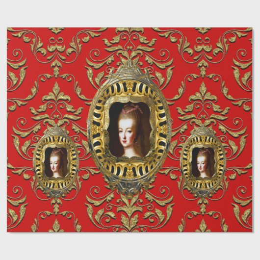 Koningin van Frankrijk op Red Cadeaupapier (Vlak)