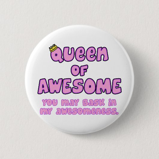 koningin van Geweldige Ronde Button 5,7 Cm (Voorkant)