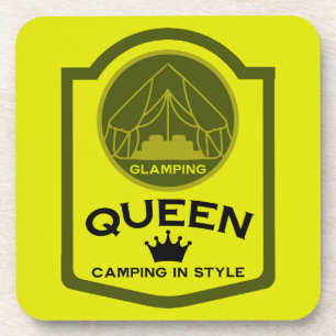 Koningin van Glamping Kamperen in stijl Bier Onderzetter