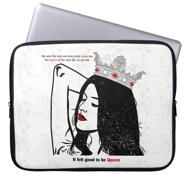 koningin van haar eigen leven laptop sleeve (Voorkant)