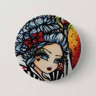 Koningin van hart Alice Valentijn Fairy Fantasy Ronde Button 5,7 Cm