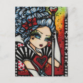 Koningin van Harten Alice Fairy Fantasy Art Girl Briefkaart (Voorkant)