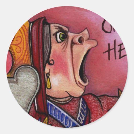 KONINGIN VAN HARTEN Alice in Wonderland Sticker (Voorkant)