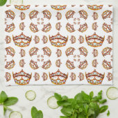 Koningin van harten Goudkroontiaras wit Theedoek (Gevouwen)