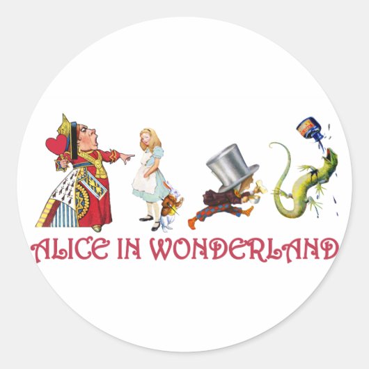 KONINGIN VAN HARTEN, MAD HATTER & BILL DE HAGEDIS RONDE STICKER (Voorkant)